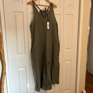 Wide Leg Italian Linen Jumpsuit NWT